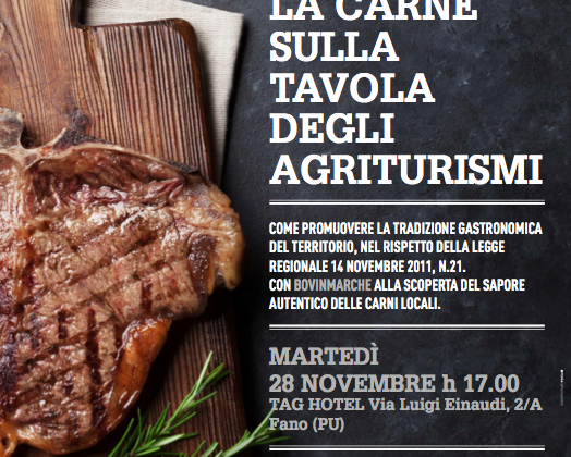 La carne sulla tavola degli agriturismi: il convegno Bovinmarche per rispondere alla nuova normativa regionale